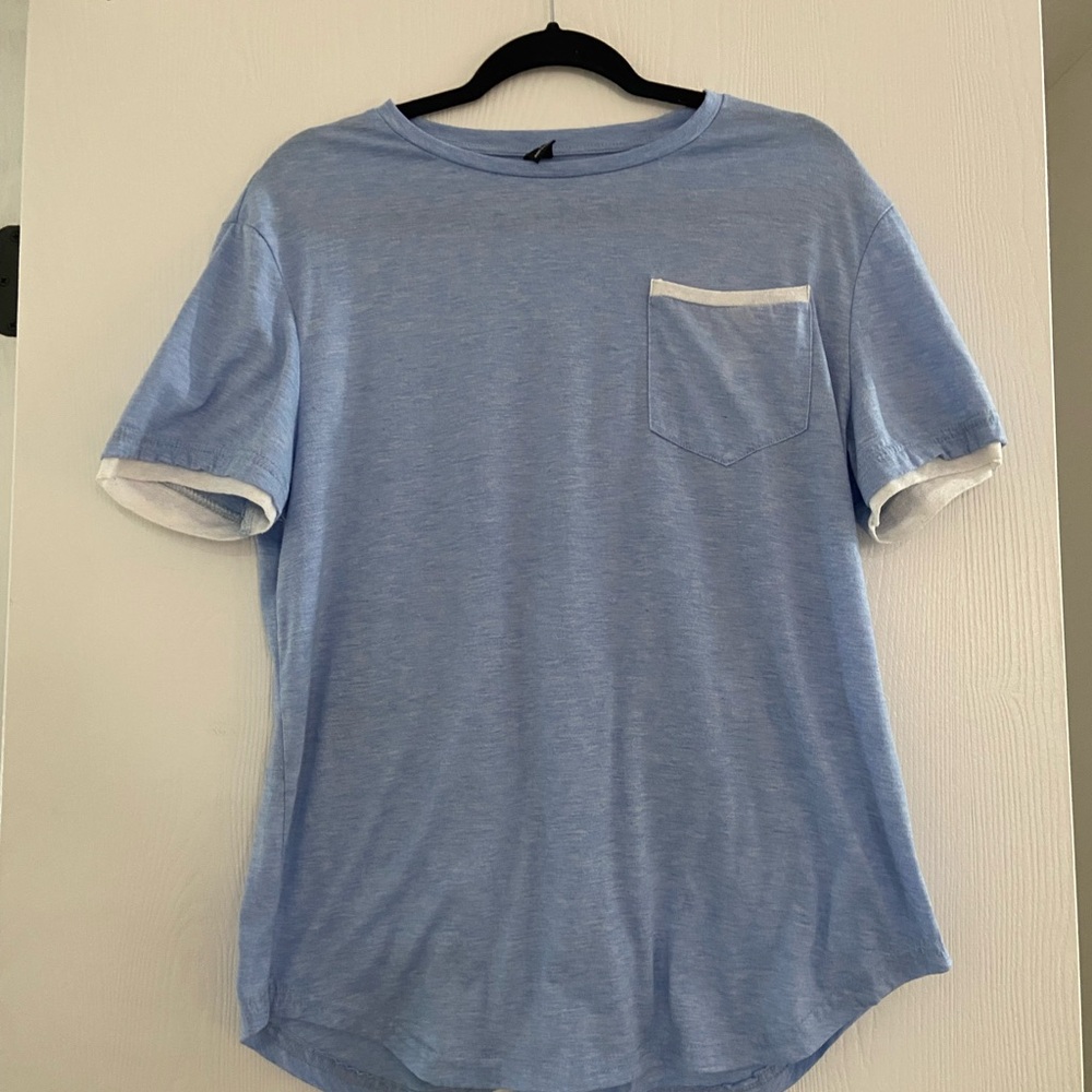 Sky Blue Short Sleeve Tee with Pocket